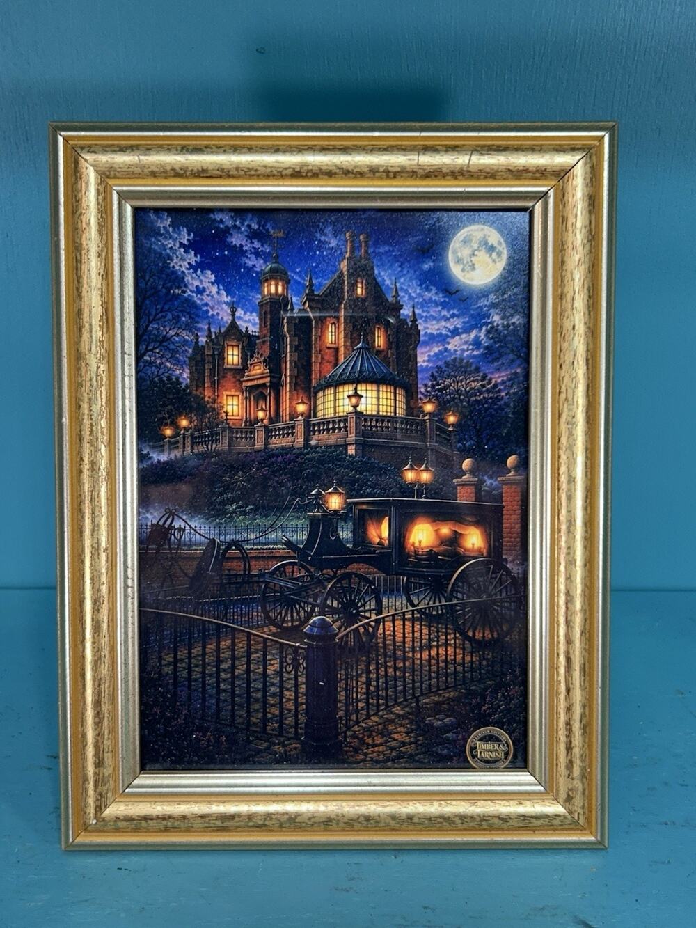 Haunted Mansion 5x7 Print Gold Frame Timber & Tarnish 2026 Limited Edition